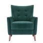 emerald green armchair sofa-chair front view
