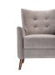 grey taupe steel armchair sofa-chair front view partially obscured left