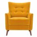 mustard yellow saffron armchair sofa-chair front view