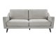  grey greige fabric sofa black legs front view